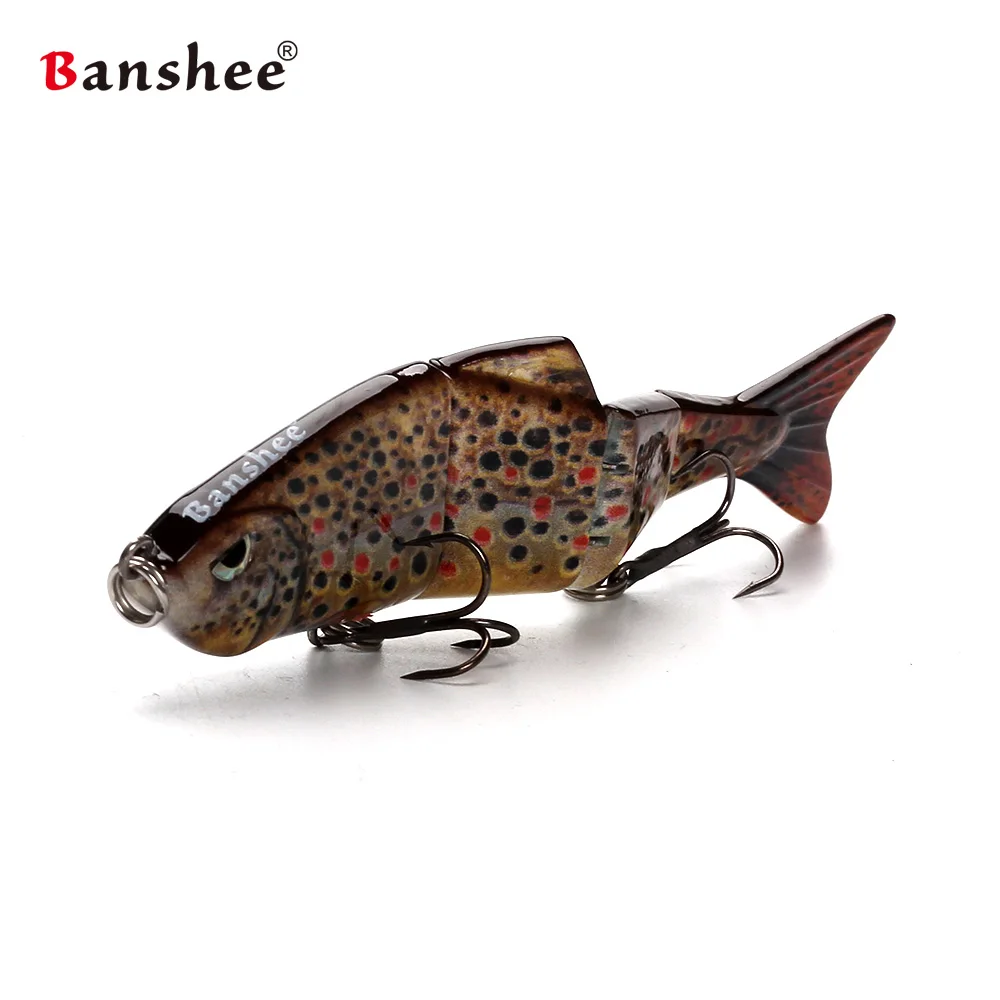 Banshee 100mm 11g VMJ04-4 Fishing Lure 4 scetions Multi Jointed Sinking Swimbait Hard Artificial Bait