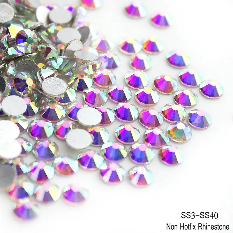 QIAO Crystal AB Rhinestone for Nails Art Crafts Sew Strass Stones and Crystals Glass Rhinestones