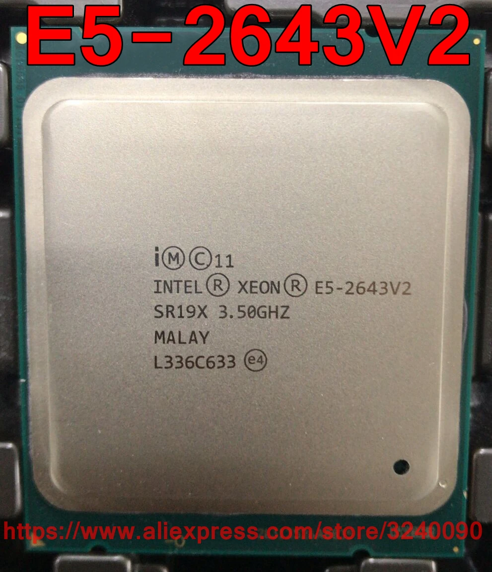 

Intel Xeon CPU processor E5-2643V2 official version 3.50GHz 6-Cores 25M LGA2011 E5 2643V2 speedy ship out E5-2643 V2 E5 2643 V2