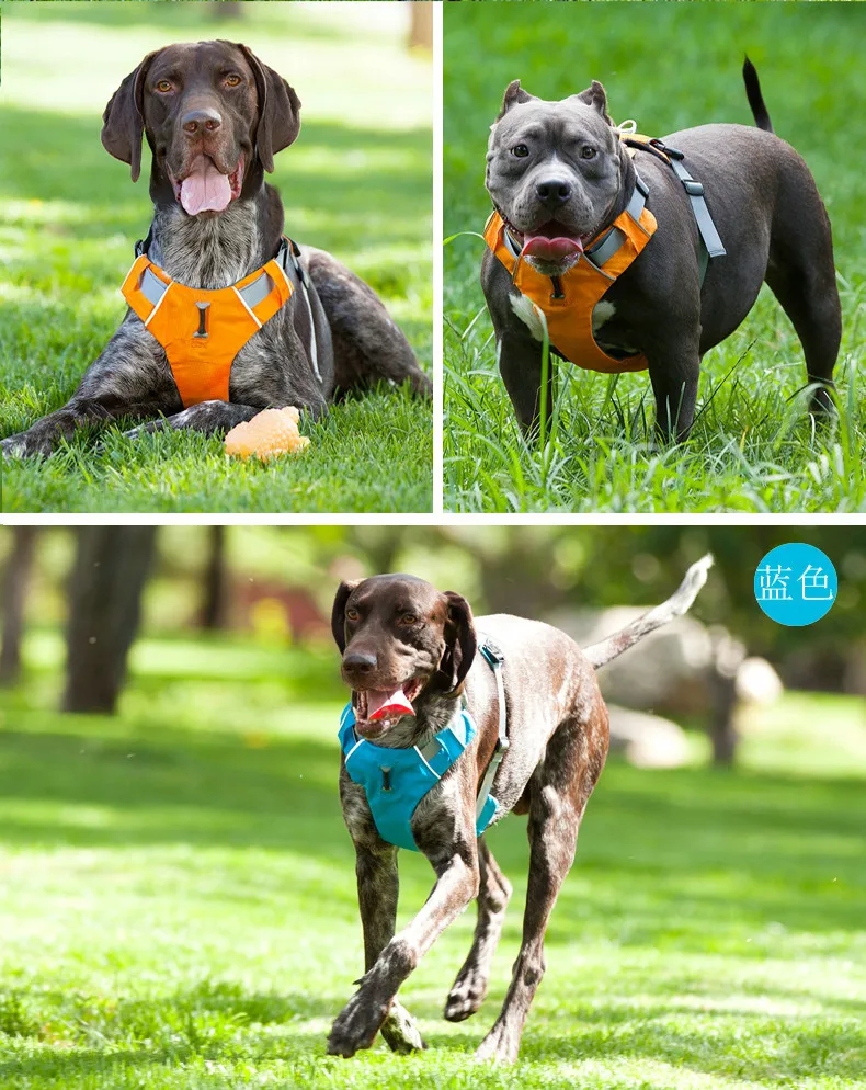 Reflective Pet Dog Harness Accessories Pet Dog Training Vest for Medium Big Large Dogs Adjustable Outdoor Harness Pitbull 8813