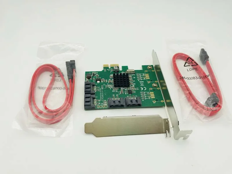 Placa de expansão sata 3.0, de alta qualidade, 6 gb/s, 88se9215, 4 portas, interno, pci-express