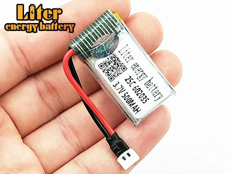 3.7V 500mAh Lipo battery For Hubsan h107d MJXRC F47 Difeida DFD F180 FY310B m62R 25C Lipo Battery 1S XH plug 602035