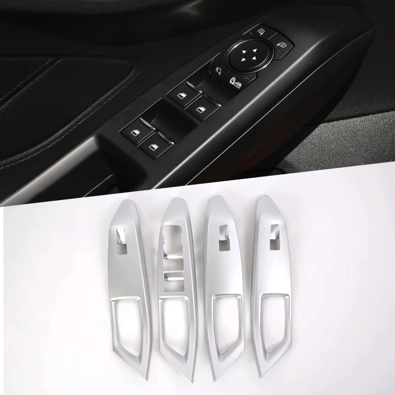 Car-Styling Interior Accssories Door Window Lift Switch Panel Cover Frame Trim For Ford Focus 4 2019 2020 Internal Car Stickers