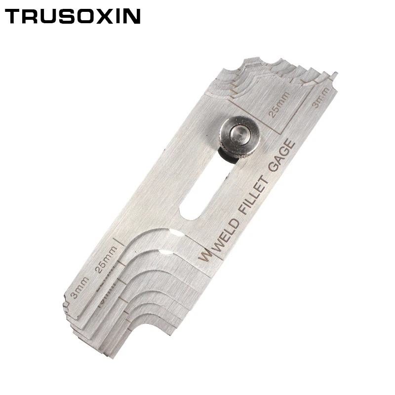 6PCS Welding Gauge Weld Inspection Gage Weld Seam Bead/Fillet/Crown Test Ulnar Ruler Degree Angle Measure Kits Combine suit