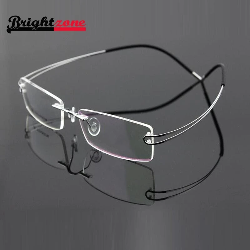 6 Colors Bestseller Super Flexible BN Rimless Non-screw 100% Beta Pure Titanium Eyeglasses Frame Optical Spectacle frame glasses