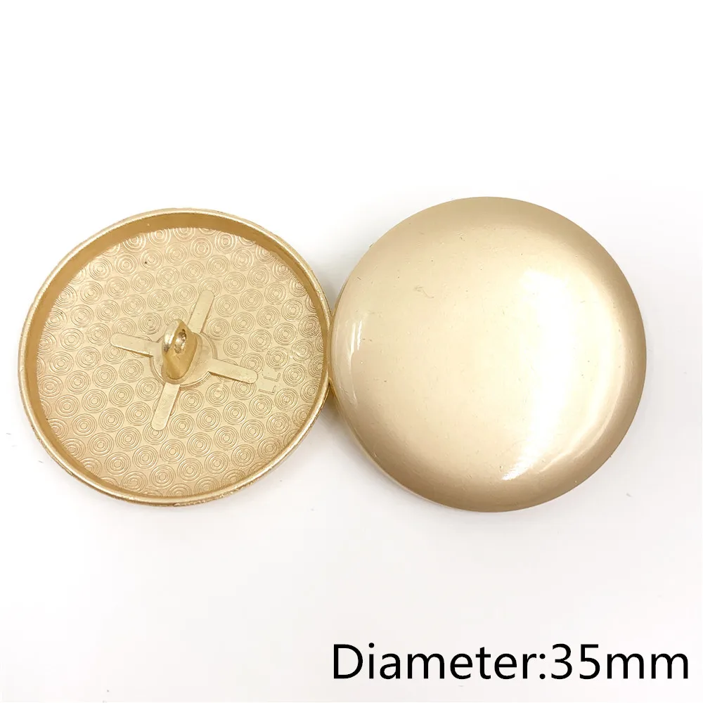 35mm 10pcs/lot Glossy metal button gold sweater coat decoration shirt buttons accessories DIY JS-0074