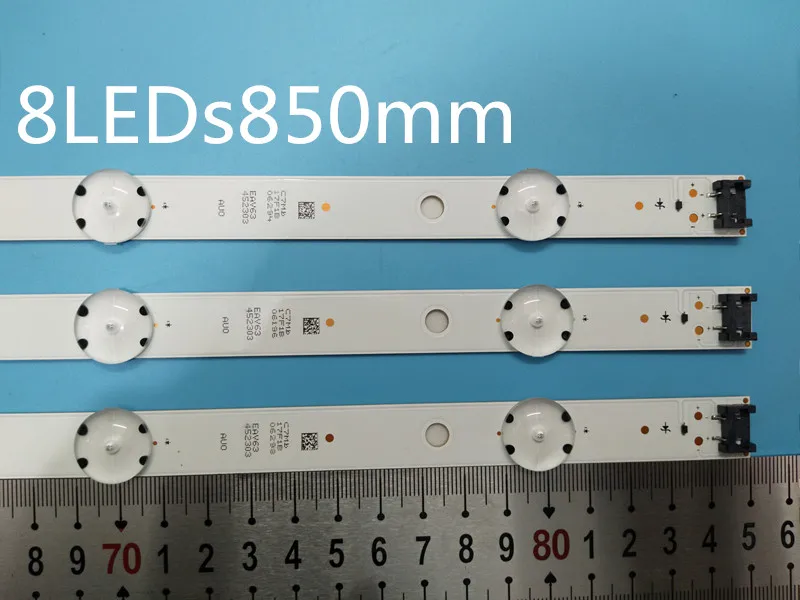 (New Kit )3 PCS 8LED 850mm LED backlight strip for LG HC430DGN-SLNX1 43UF6400 43UF640V 43UF6407