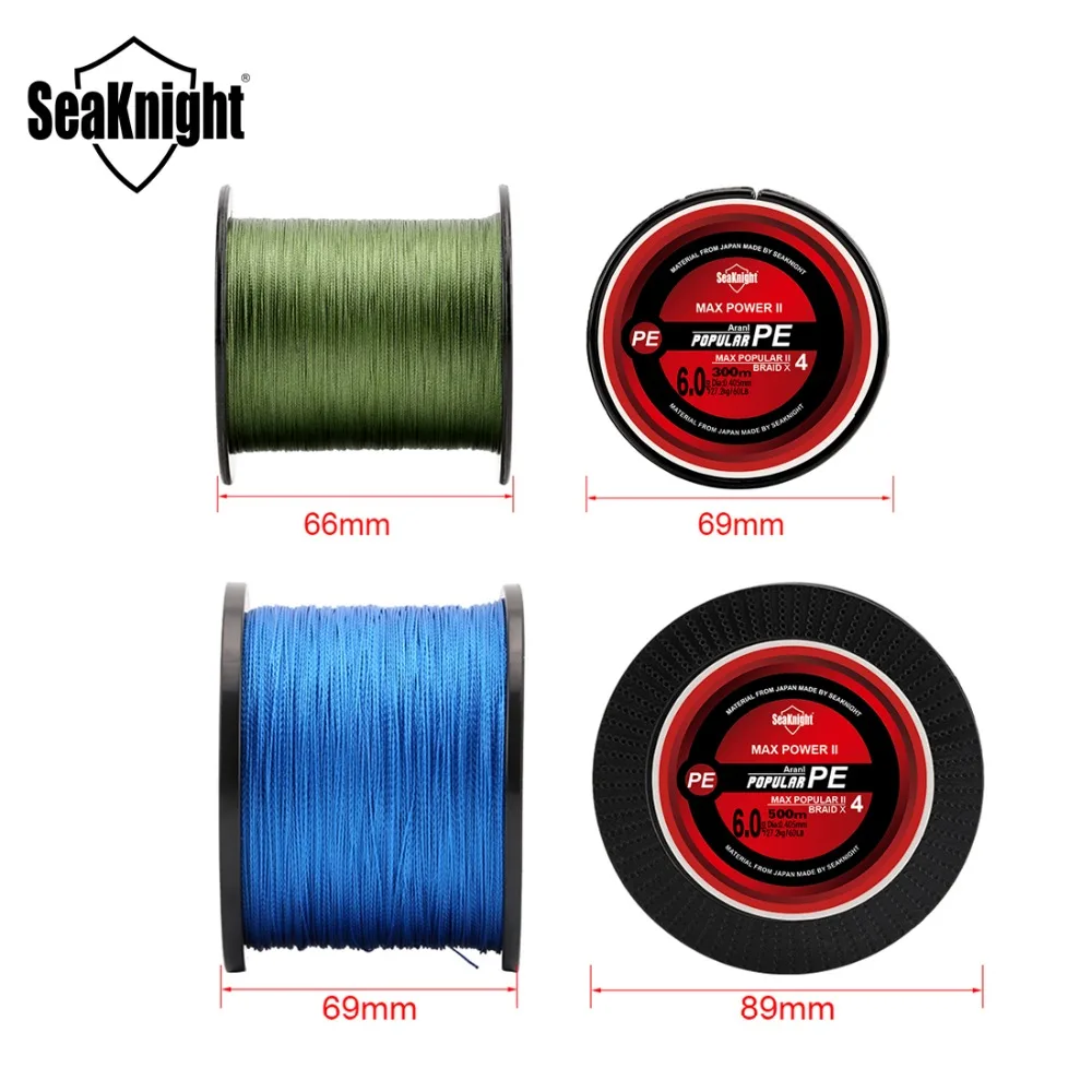 SeaKnight TriPoseidon 300M żyłka wędkarska polietylenowa 4 nici pleciona 8-80LB multifilamentowa gładka żyłka — zdjęcie 7