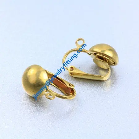 

brass leverback earrings clip ear wire clip earring fitting fashion jewelry findings