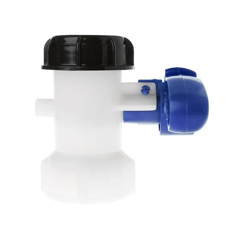 Adaptador de drenaje de válvula de mariposa IBC Tote Tank, rosca gruesa de 2021 pulgadas, novedad de 2,44