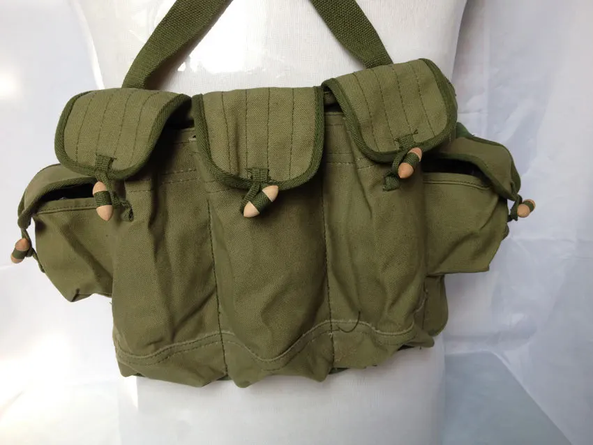 Original Vietnam War Chinese Type 56 AK Chest Rig Ammo Pouch- CN004