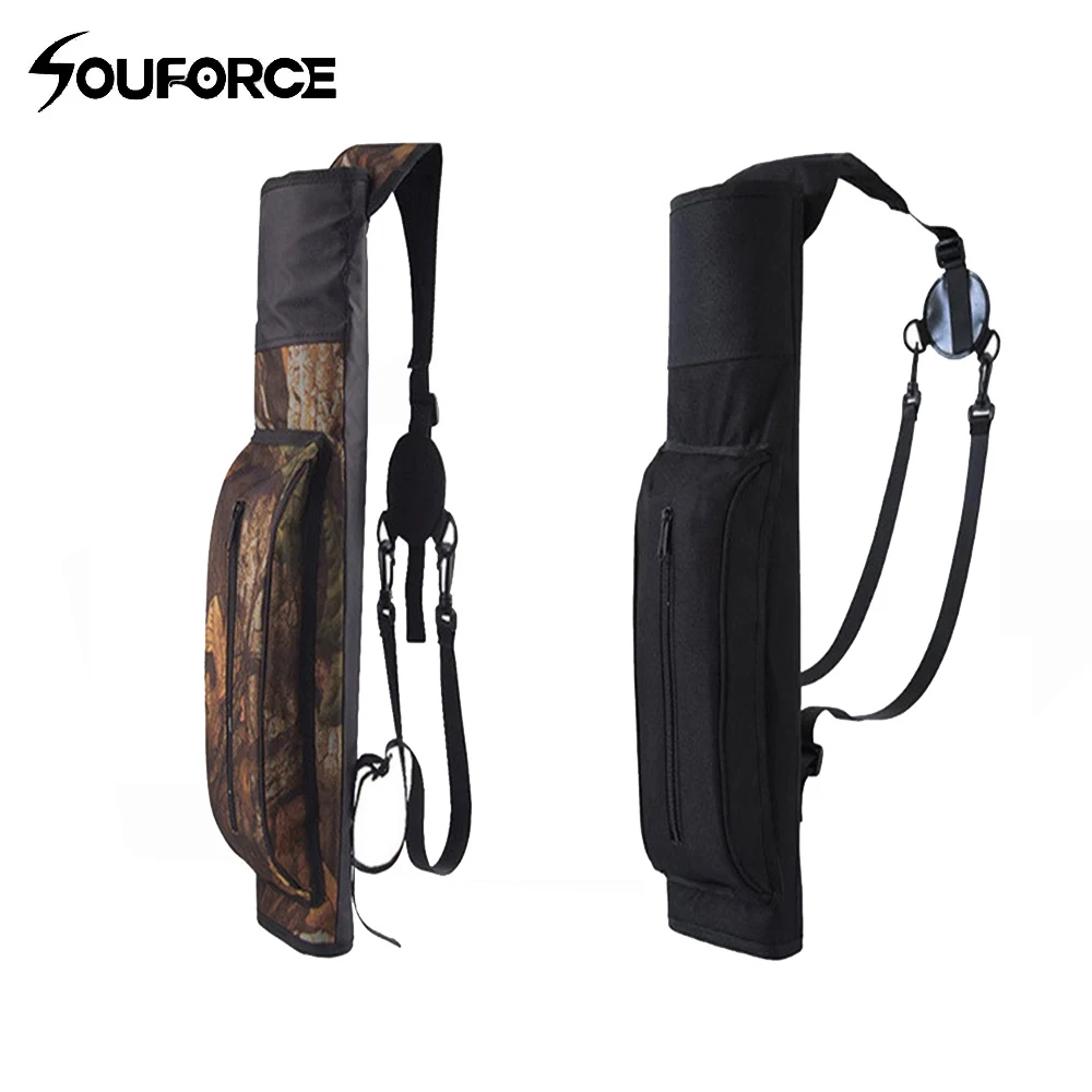 Bow Quiver Large Capacity Outdoor Hunting Back Arrow Quiver Archery Bow Arrow Holder Belt Bag Arrows Single/Shoulder Arrow Bag