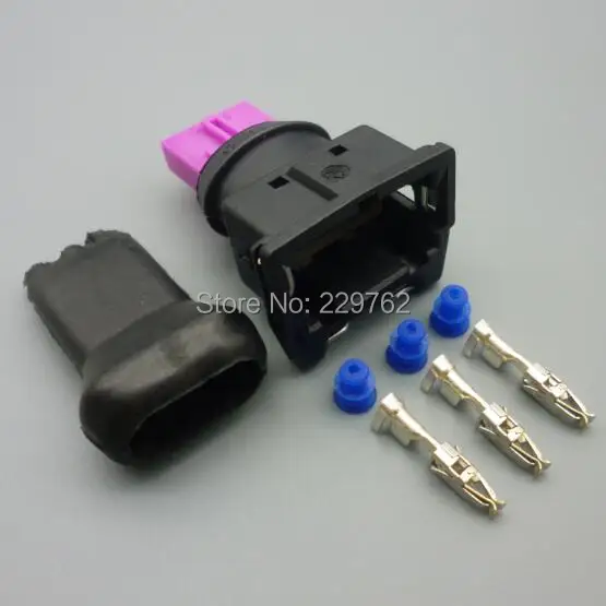 Shhworldsea  3 Pin 3.5mm car waterproof Wire female Connector plug  with sheath  EV1 Electrical Connectors Automotive Plug