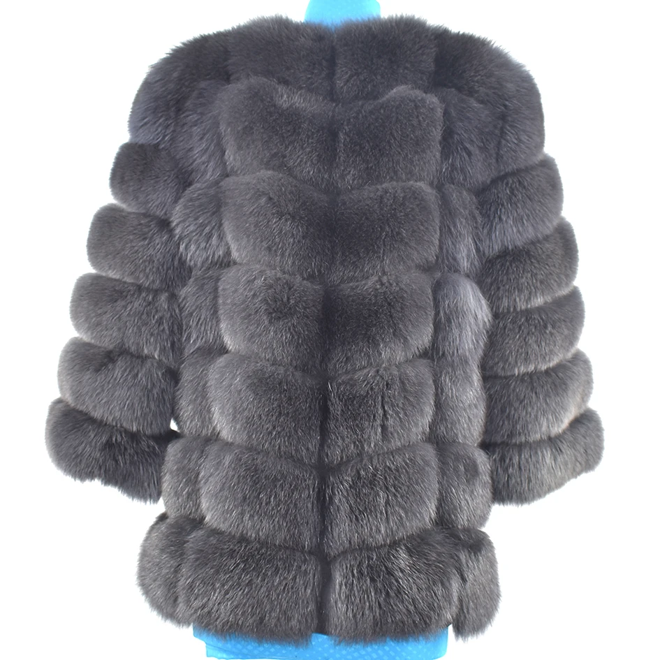

True Fox Fur Coat for Women, Detachable Sleeves, Natural Thick Fur, Street Style, Fashion, High Fashion, 2023