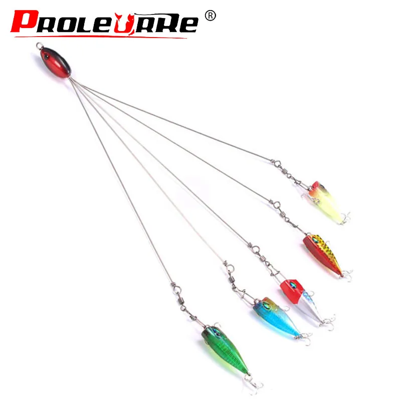 Proleurre lures bracket 3D Baits Anti-winding fish Group Fishing Lure Alabama Rig Stainless Snap Swivel Fishing Tackle PR-347