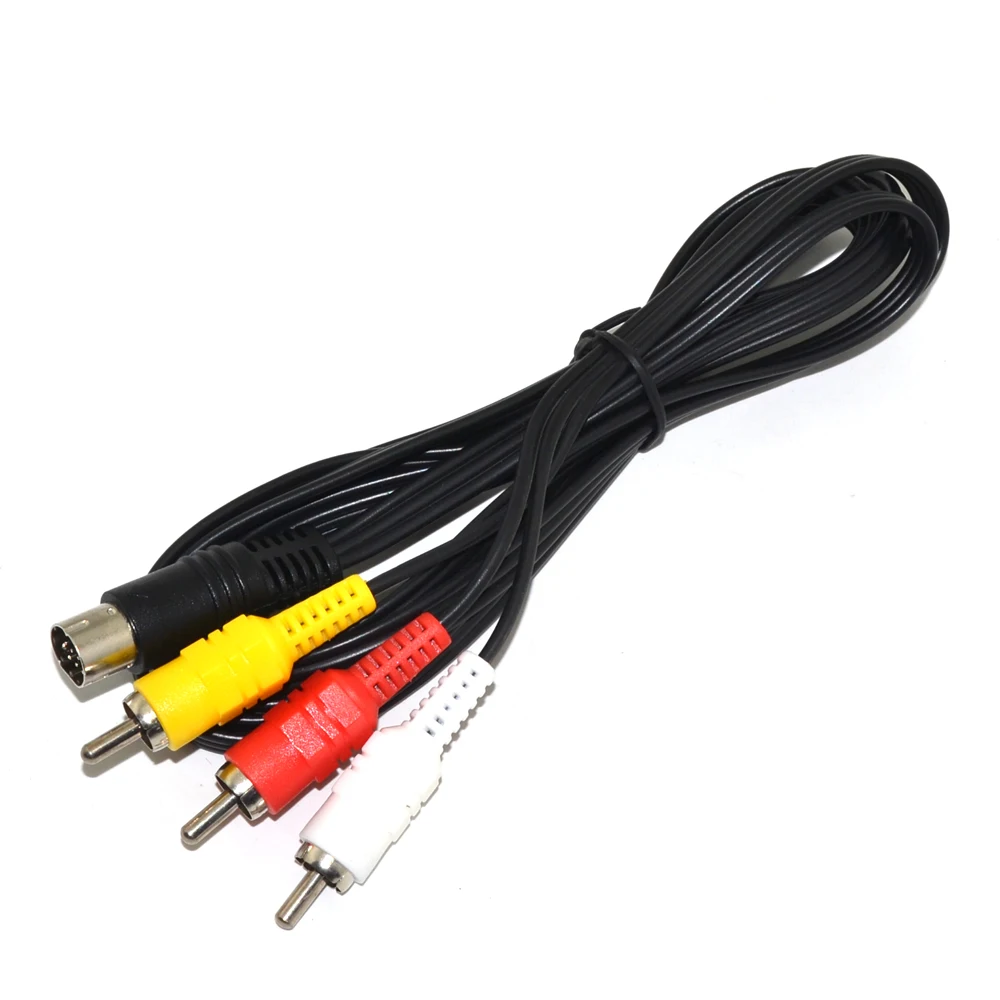 Nickel Plating Plug AV Cable for SEGA Saturn RCA Cord for SS