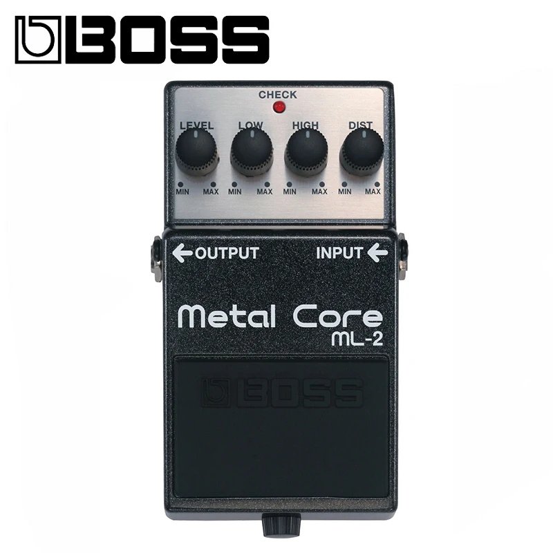 Boss ML-2 Metal Core Distortion Pedal with Low and High settings, Bundle with Picks, Polishing Cloth and Strings Winder