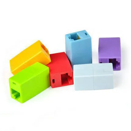 new 5pcs Cat6 RJ45 Gigabit Coupler Female Adapter Shielded For Keystone Panel Blue