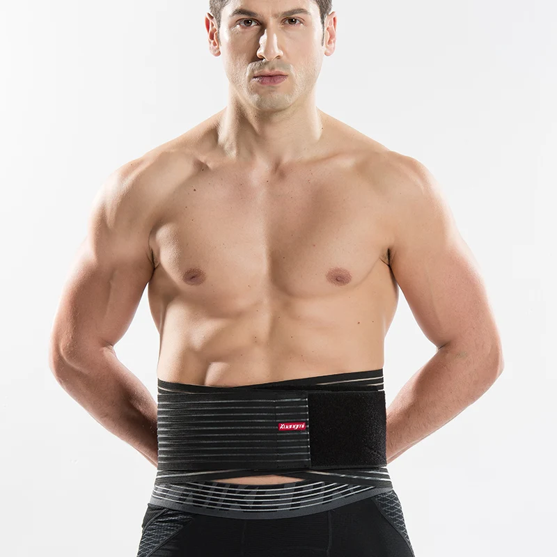 

Kuangmi-Double Pull Lumbar Back Brace,Exercise Belt,Waist Support,Adjustable Straps,Breathable Mesh Panels,Fitness Slimming Belt