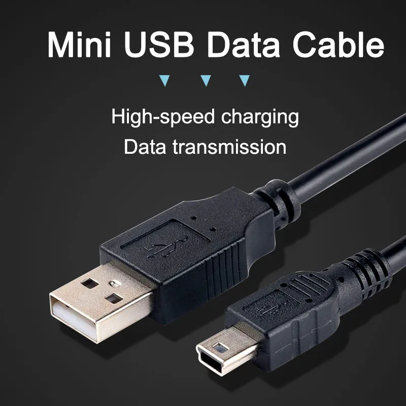 Mini USB Cable Mini USB to USB Fast Data Charger Cable Male to Male For Cellular Phone Digital Camera HDD MP3 MP4 Player Tablets