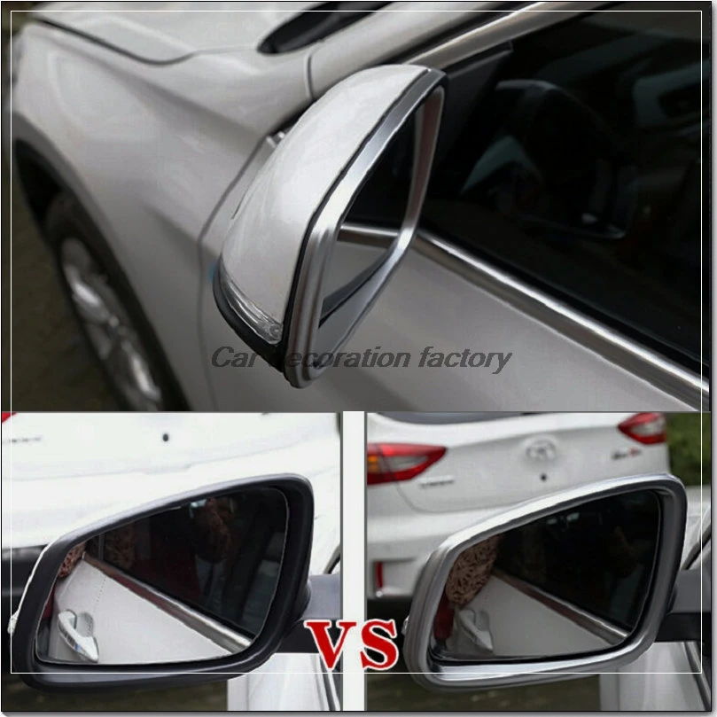 Car Styling Inferior smooth ABS chrome plated Auto rearview mirror decoration framework Fit For 2016 BMW X1 2pieces/lot