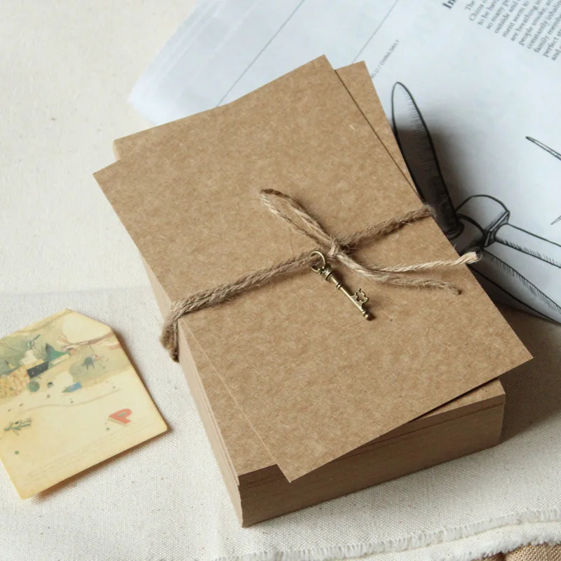 Blank kraft Postcard Hand Drawing DIY Graffiti Retrospect Pack of 16 pcs For Holiday Product Dimensions: 100X150mm