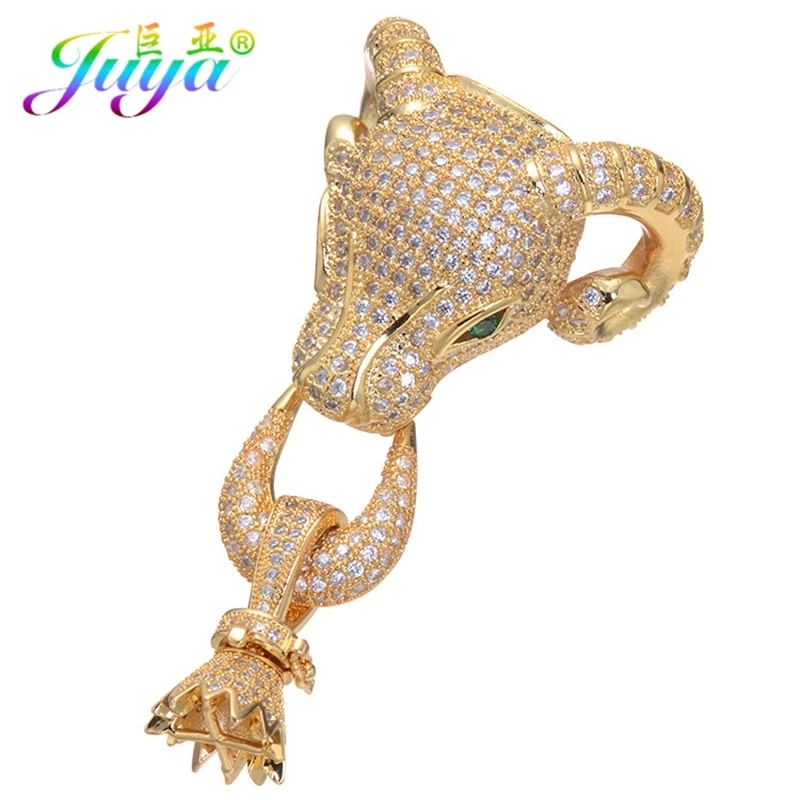 

Juya Micro Pave Zircon Animal Pendant Sheep Dragon Clasps Accessories For Handmade Beadwork Natural Stones Pearls Jewelry Making