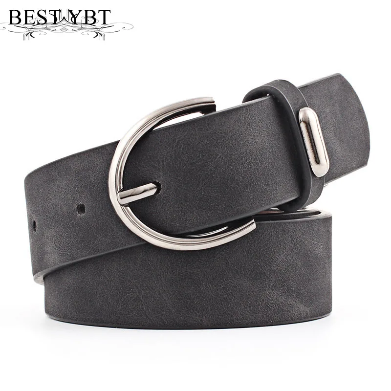 

Best YBT Women Imitation Leather Belt Alloy Pin Buckle Belt New Wide Suede Leather Waist Casual Ladies Women Dresses Belt