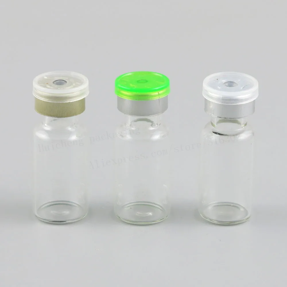 3ml Amber Clear Empty Mini Glass Vial  with Flip Cap Extra Free 5pcs Rubber Cap per lot Clear Sample Vials