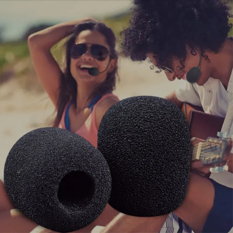 Sostituzione della protezione del microfono da 60 pezzi, coperture in schiuma per microfono risvolto microfono parabrezza coperture in spugna per parabrezza