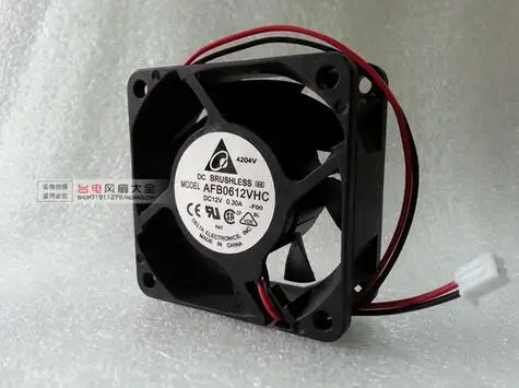 delta 6025 12V 0.3A AFB0612VHC 6CM 60*60*25MM  2 line double ball fan