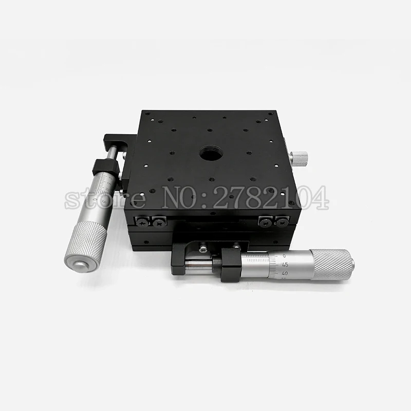 Imagem -04 - Axis 100*100 Estação de Aparamento Plataforma Deslocamento Manual Estágio Linear Mesa Deslizante Xy100-l Xy100-c Ly100-r Cruz Ferroviário xy