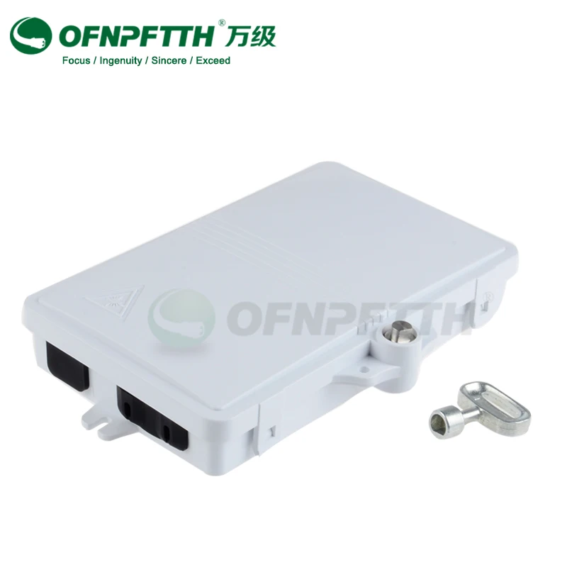 Wholesale High Quality White Color 2 core FTTH box , Distribution Box with Key