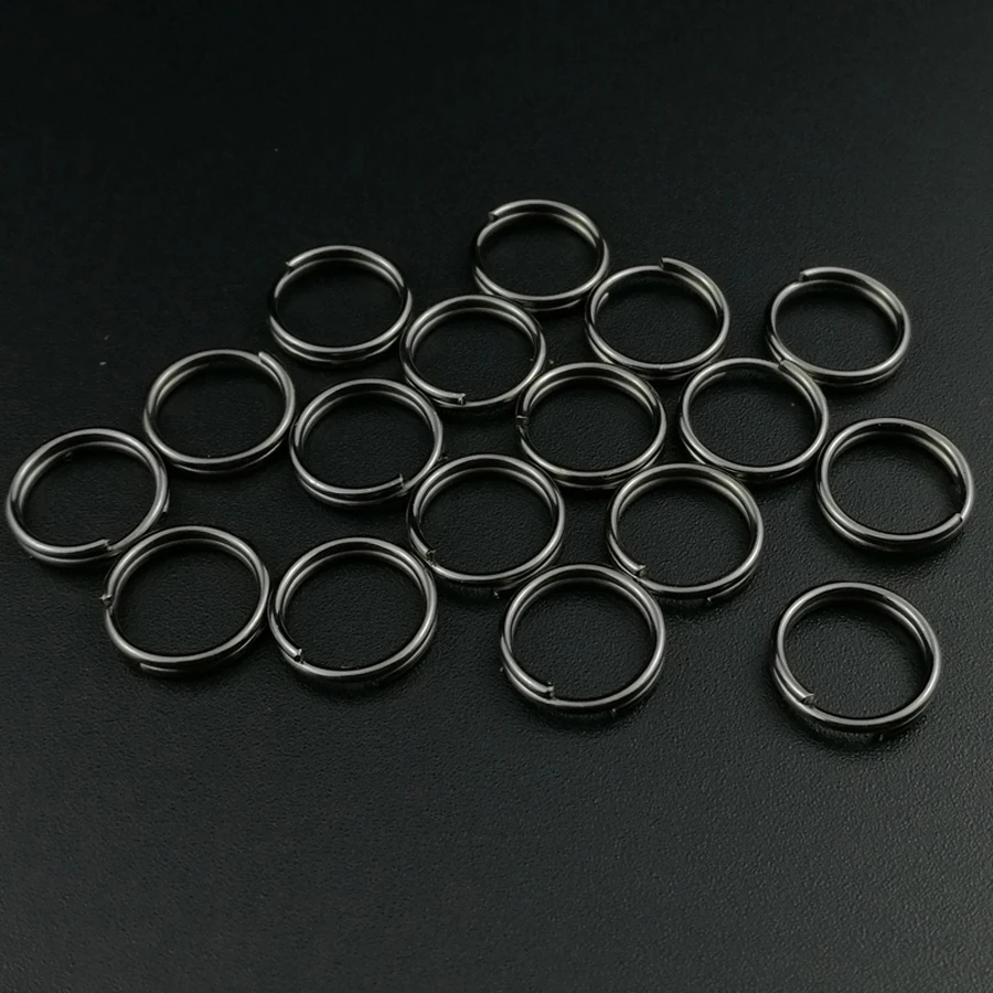 20PCS High Quality 10mm Round Shape Keyring Clasp Strong Split Rings Fit Keychain Creative Accessories J079