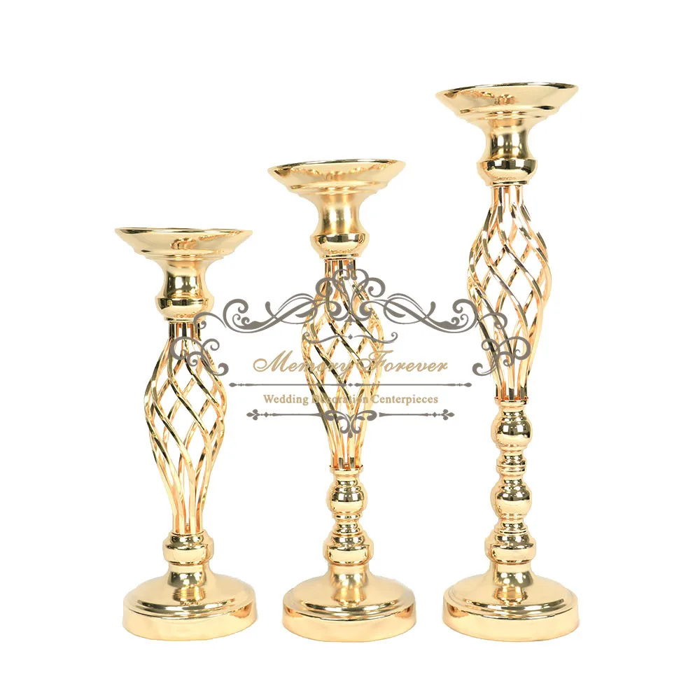 Wedding Flower Stand Centerpiece Candle Holder Metal Candlestick Wedding Decoration Table Candelabra Set