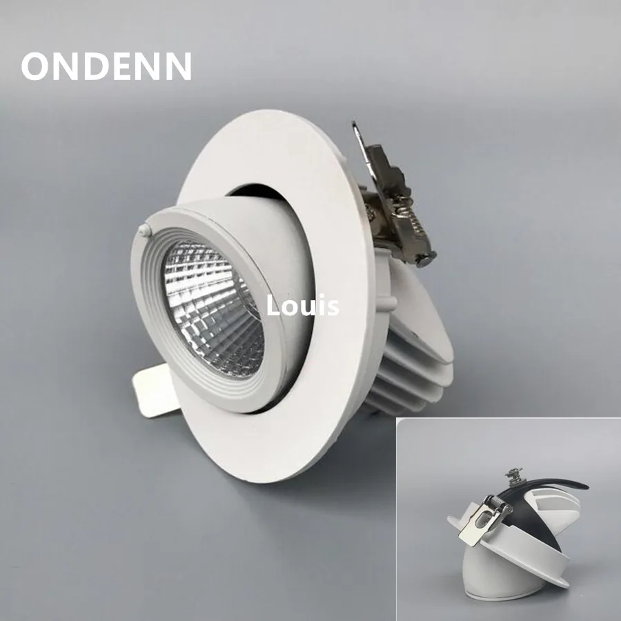 Adjustable Dimmable LED Downlight 10W COB Warm Cool White AC110V 220V LED Down Light for Office Shops Commercial Home Lighting