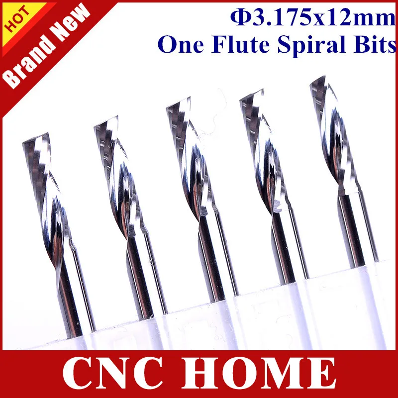 5pcs 3.175 x 12 mm Carbida Fresa Fresa Fin de la fábrica Conjunto de molinos Fraise CNC Bit Fressing Butters Hrc55 Herramientas de corte de grabado