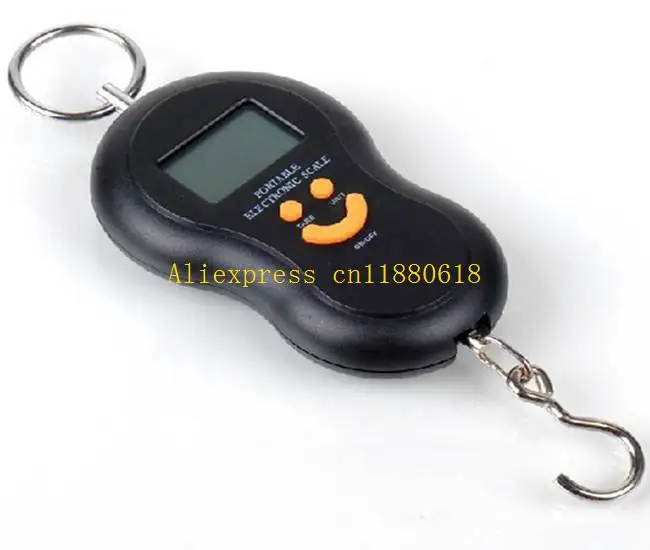 

200pcs/lot 40kg 10g Pocket Electronic Digital kitchen Scale Hanging Luggage Weight Balance Libra Steelyard Kg Lb OZ