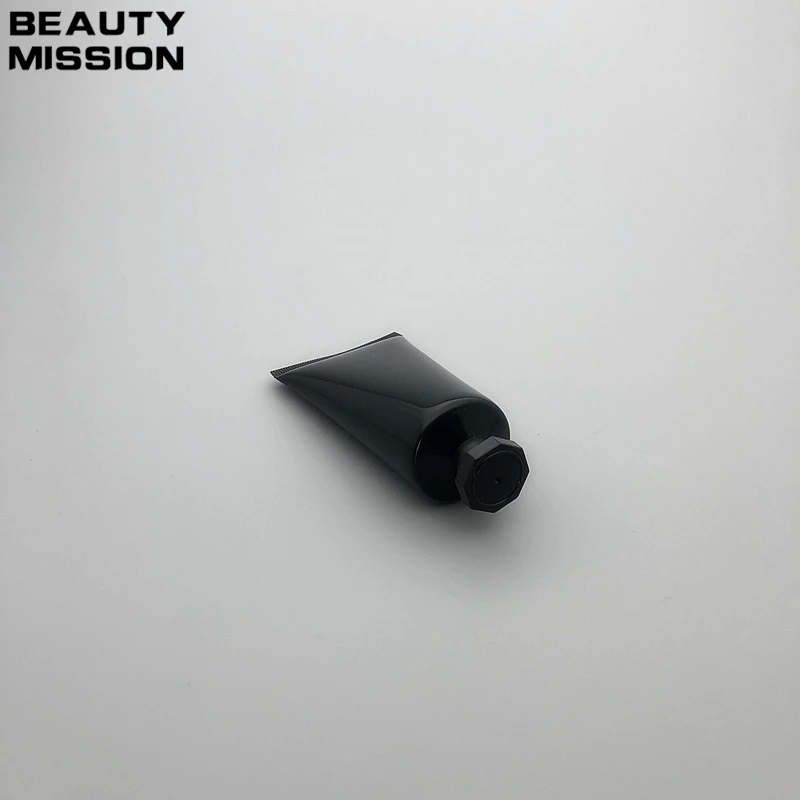 50pcs/lot 60g Bright Black Empty Cosmetic Hand Cream Hose Tube DIY Face Cleanser Refillable Soft Tubes Cosmetic Hose Soft Tube