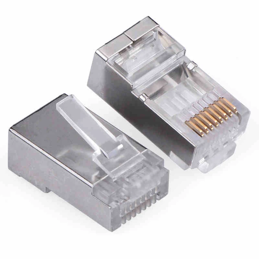 xintylink rj45 connector rj 45 plug cat5 cat5e ethernet cable network jack 8P8C stp ftp metal shielded cat lan modular terminals