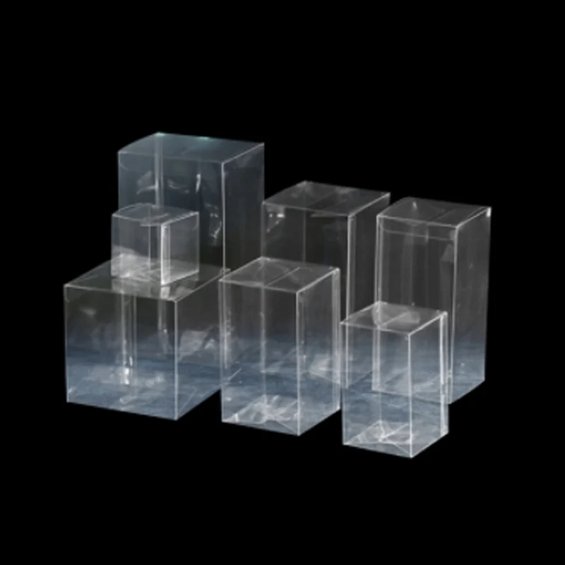 

20pcs/lot PVC Box Rectangle Clear Gift Display Box Cosmetic Crafts Packaging Box Transparent Plastic Boxes 23 Sizes