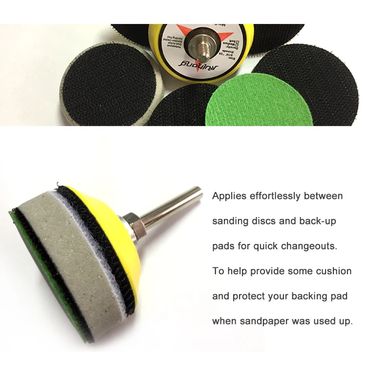 5PCS High Density Sponge Interface Pad 2 Inch 50mm Self-adhesive Sander Backing Pad Polishing Pad Hook and Loop