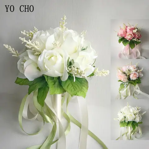 Silk Roses Wedding Bouquet for Bridesmaids YO CHO