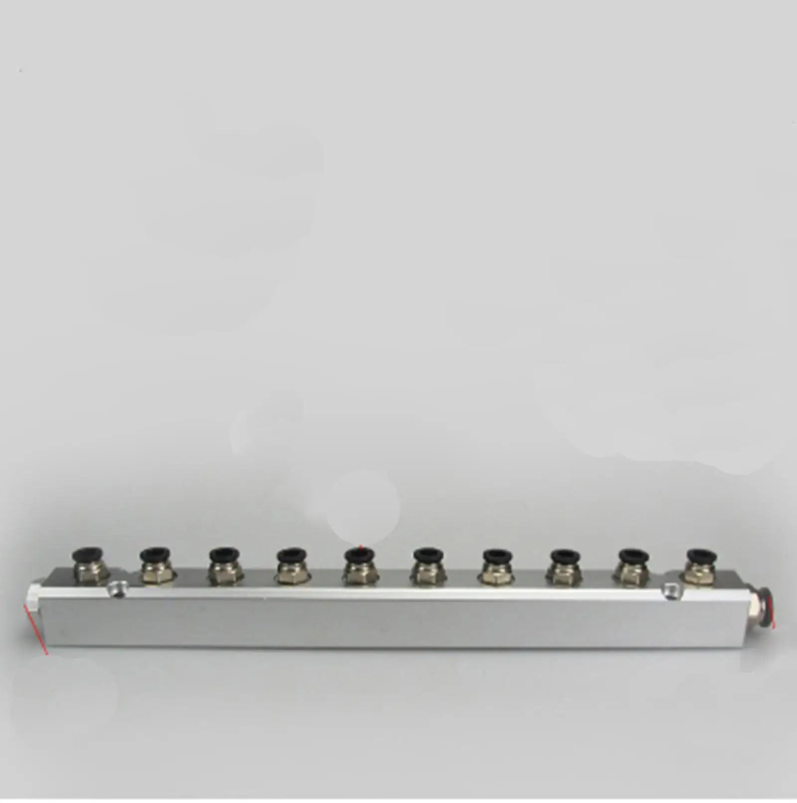 

30x30mm G1/4" Out G1/2" In 10 Way Pneumatic Fitting Air Manifold Block Splitter