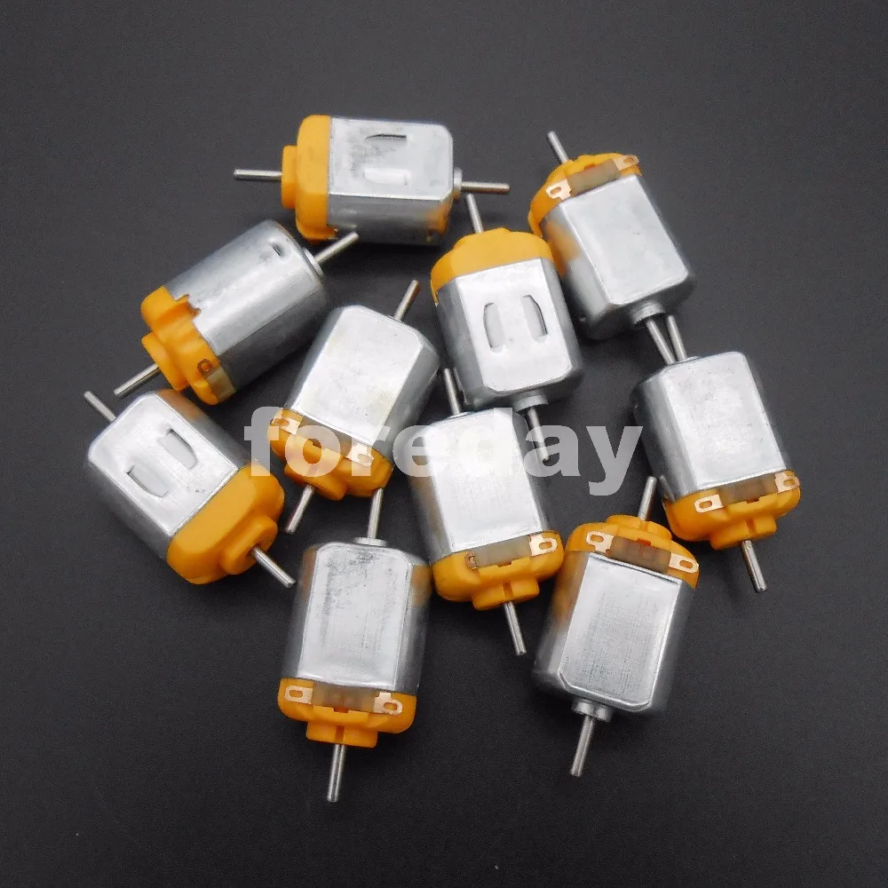 100 PCS Small 100PCS NEW 130 DC two - axles 2 ways motor micro motors 11000 RPM 3V - 6V DIY 2mm HQ YELLOW*FD180X100