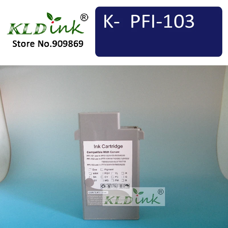 KLDINK - PFI-103GY Gray Compatible Ink Cartridge ( 2213B001 Ink)