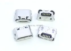 10pcs micro USB 5pin jack Reverse Ox horn Charging Port Plug socket connector mini usb For Huawei 4X Y6 4A P8 C8817 max Lite Pro