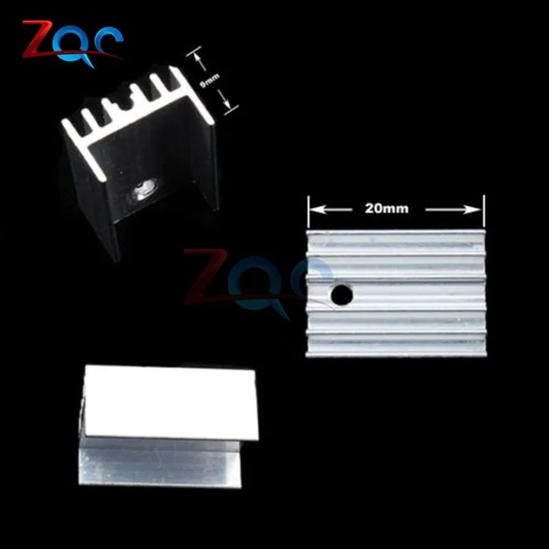 10sets TO-220 Silver Heatsink Heat Sink for Voltage Regulator or MOSFET TO220 Cooler Cooling 20*15*10MM