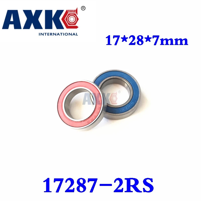 2023 New Free Shipping Axk 2pcs 17287-2rs 17*28*7mm Deep Groove Ball Bearing 17x28x7mm 17287 2rs 17287rs Bicycle Part Bearings