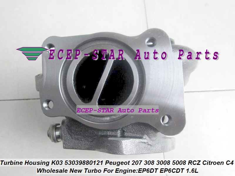 Turbine Housing K03 121 53039880121 53039700121 0375R9 0375N7 For Peugeot 308 3008 5008 RCZ For Citroen DS 3 C4 EP6DT EP6CDT 1.6